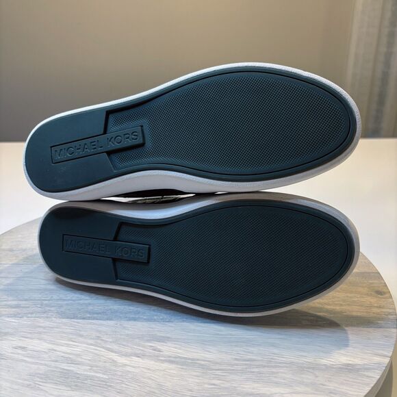 Michael Kors Keaton Moss Green Slip On Crocodile Embossed Sneakers US Size 8 M - Picture 9 of 11